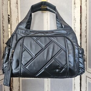 $125 Retail NWOT Lug Rumble Satchel In Metallic Indigo *HAS FLAWS*